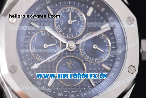 Audemars Piguet Royal Oak Perpetual Calendar Asia ST17 Automatic Stainless Steel Case/Bracelet with Blue Dial and Stick Markers (EF) - Click Image to Close